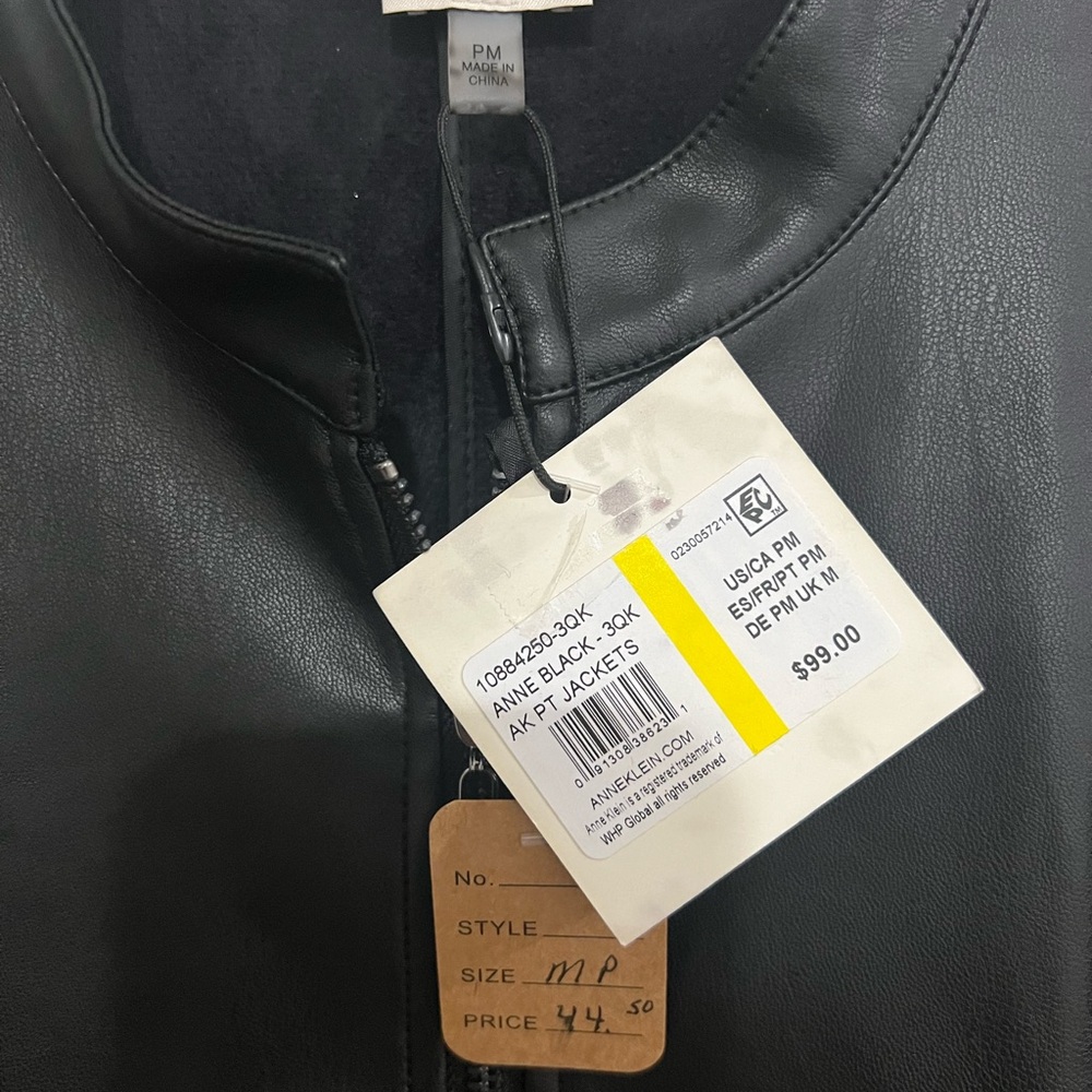 Anne Klein Women's Black Leather Jacket - Picture 2 of 2